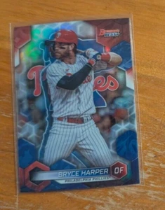 2023 Bowman's Best Refractors #4 Bryce Harper Philadelphia Phillies - Foto 1 di 1