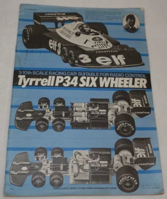 Tamiya Tyrrell P34 Six Wheeler 1/10 Scale Race Car Suitable RC Vintage Manual - Image 1 of 4
