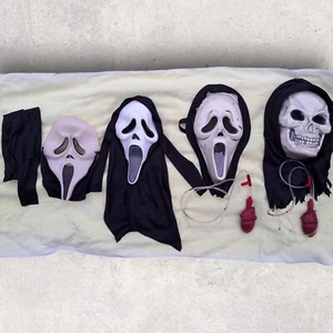 Ghost Face Scream Halloween Masks Lot of 4 Skull Bloody Easter Unlimited Y2K - Picture 1 of 15
