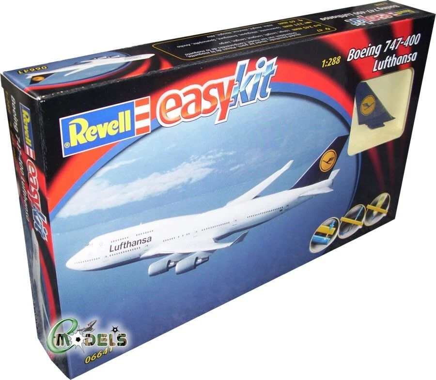 Kit Di Montaggio Modellino Aereo Boeing 747-400 Lufthansa Easykit Revell 1:288 - Immagine 1 di 1