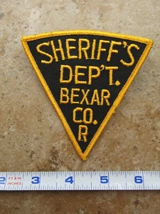 VERALTET Vintage State of Texas Bexar County Sheriff's Dept Reserve Polizei Patch - Bild 1 von 2