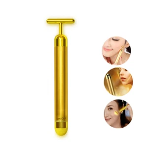 Nuovo dispositivo massaggiatore viso vibrazione viso beauty bar oro 24k beauty bar RF - Foto 1 di 1