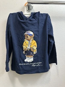 Polo Ralph Lauren Polo Bear Long-sleeve Hooded Tee Little Boys - Picture 1 of 6