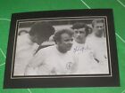 Johnny Giles Signed & Mounted Vintage Leeds United Fc Photograph