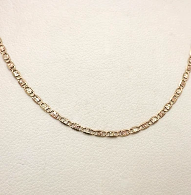 Collar de cadena colgante de eslabones marineros de oro tricolor de 10k Italia 20 pulgadas Foto 1 de 4