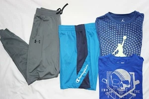 Youth Boys Lot (4) UNDER ARMOUR, CHAMPION & NIKE Shirts, Shorts, Joggers Sz L - Picture 1 of 5