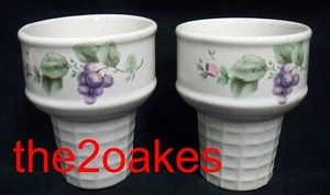 Pfaltzgraff Grapevine 4-1/2" Ice Cream Cone Shaped Dish Cup Dessert Sundae - Picture 1 of 2