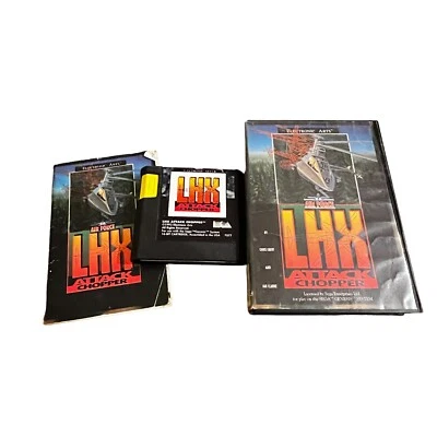 LHX Attack Chopper (Sega Genesis, 1992) COMPLETE Game w/ CASE & MANUAL Tested! - Image 1 of 4