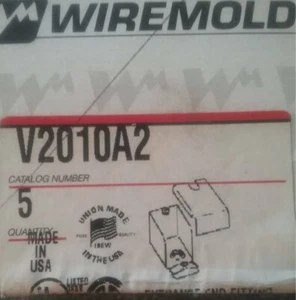 Wiremold-Ivory Entrance End Fitting (5pc). V2010A2. Sealed box. Free Shipping. - Picture 1 of 4