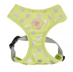 Pinkaholic, Dog Harness, No Pull, Chic Dots Lime Green Yellow, XS 10-14" Chest - Picture 1 of 3