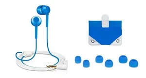 Auriculares internos universales deportivos 3,5 mm auxiliares música mp3 - azul - Imagen 1 de 3