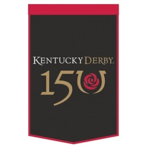 KENTUCKY DERBY 150TH WOOL BANNER 24x 38 WINCRAFT - Picture 1 of 1