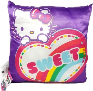 Hello Kitty by Sanrio Throw Pillow Square "SWEET" 14x14 Polyester Soft New! - Picture 1 of 6