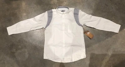 Logo de pluma Publish manga larga abotonada en blanco talla L NUEVO CON ETIQUETAS 100% Auténtico Foto 1 de 4