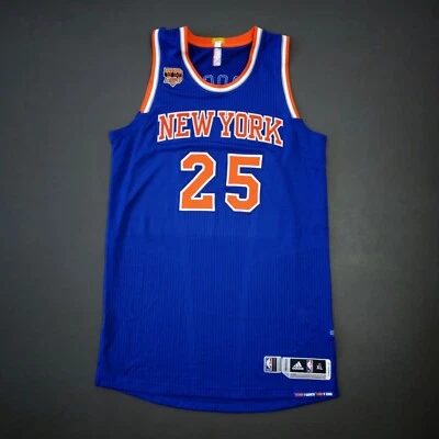 Camiseta profissional Derrick Rose Adidas 2015 Knicks Game Issued 100% autêntica tamanho XL+2" - Imagem 1 de 4