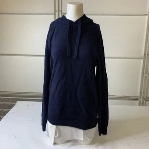 BANANA REPUBLIC Cashmere Hoodie Sweater Men's Size S Navy Blue  - Picture 1 of 7