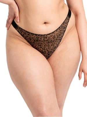 Tanga Curvy Kate Cool Cat tiro medio calzoncillos malla bragas lencería Foto 1 de 4