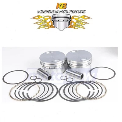 KB Cast Piston Set for 2000-2006 Harley Davidson FXSTS Springer Softail - er Foto 1 de 4