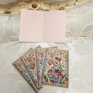 BOYDS BEARS 5 Bailey Blank Greeting Cards w/ Envelopes "Love Conquers All!"  - Picture 1 of 19
