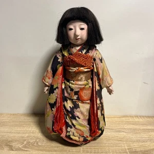 Old house collection Checkered doll Japan doll Antique cuddle doll Maruhira bean - Picture 1 of 10