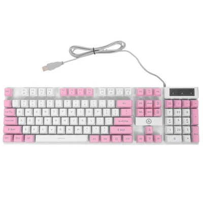  Tastiera Da Gaming Bianca Meccanica Full Size Gioco Per Computer - Image 1 of 4