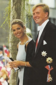 **ORIGINAL POSTCARD-2001**KÖNIGIN MAXIMA-KÖNIG WILLEM-ALEXANDER-ORANJE-ADEL - Bild 1 von 2