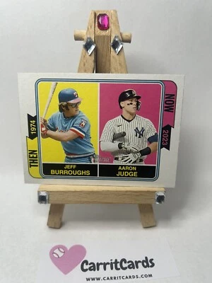 Jeff Burroughs & Aaron Judge 2023 Topps Heritage Then & Now #TAN-12 Foto 1 de 4