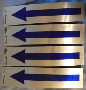 HILLMAN 839810 BLUE ARROW STICKER 8 INCHES SET OF 4 NEW DIRETIONAL MARKERS - Picture 1 of 7
