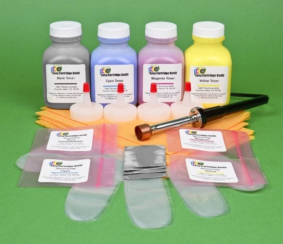 HP Pro 200 MFP M276n M276nw Four Color Toner Refill Kit with Hole-Making Tool - Image 1 of 1