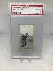 1914 Marsuma Famous Golfers #17 John H Taylor PSA 4 - Bild 1 von 2