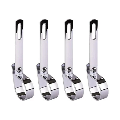 Chrome Lake Pipe Brackets - 4 Pack - Image 1 of 4