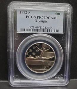 1992-S 50c Olympic Commemorative Half Dollar PCGS PR69 DCAM  - Picture 1 of 4