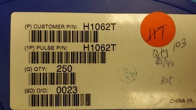 (1 PC) H1062T PULSE Telecom Transformer 1:1 1500Vrms -0.5dB Surface Mount - Image 1 of 3