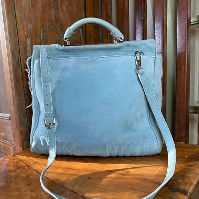 Замшевая сумка через плечо 3.1 Phillip Lim светло-голубая - Изображение 1 из 4