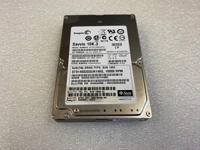 540-7888-01 Sun ST914603SSUN146G 146GB 10K RPM 16MB SAS 2.5" Hard Drive - Image 1 of 2