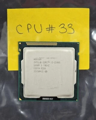 2.7 Ghz 2nd Gen Intel Core i5-2500S Quad-Core Processor SR009 Socket LGA1155 #33 - Image 1 of 2