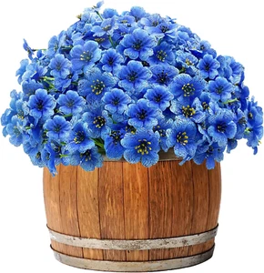 20 Bundles Artificial Flowers for Outdoors,Uv Resistant Fake Flowers with Plasti - Picture 1 of 12