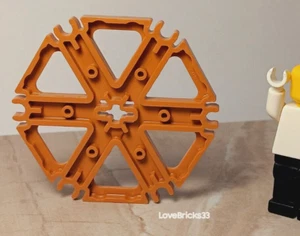 New LEGO Water Wheel Technic BUILD Axel Frame Dark Nougat Hexagon Studs Clips - Picture 1 of 1