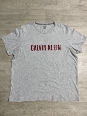 Calvin Klein Men's Regular Fit Gray Silver Logo T Shirt XL - Image 1 of 4