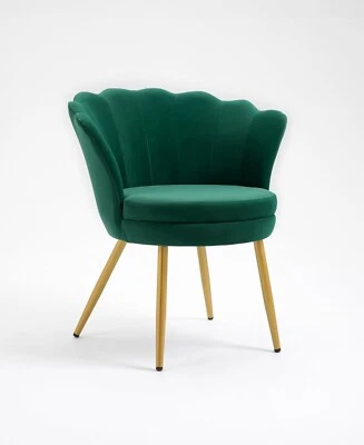 Poltrona Conchiglia Camera da Letto in Velluto Design Moderno - Immagine 1 di 4