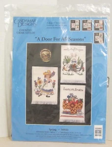 CANDAMAR - EINE TÜR FÜR ALLE JAHRESZEITEN - FRÜHLING - GEZÄHLTES KREUZSTICH-SET  - Bild 1 von 2