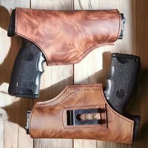 Premium Fits Glock and 9MM Holster - Versatile OWB Leather Gun Holster - Picture 1 of 1