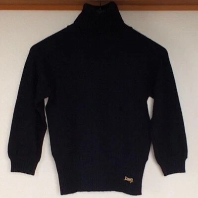 DOLCE&GABBANA Turtleneck Knit Sweater Short Length Black Used - Image 1 of 4