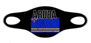 Aruba Flag Face Mask Protective Washable Reusable Unisex Breathable Printed - Picture 1 of 1