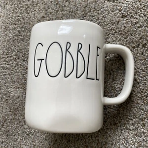 Rae Dunn Magenta Gobble Artisan Collection Farmhouse Coffee Mug Thanksgiving - Picture 1 of 4