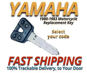 Yamaha Motorcycle Keys 1980-1983 Replacement Key Cut to Code F34344-F44331 - Picture 1 of 2