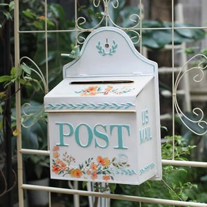 Retro Mailboxes Wall Mount US Mail Mailboxes Residential Garden Wall Decor - Picture 1 of 8