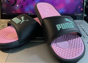 Puma - Cool Cat Slide - Damen-Freizeitsandalen schwarz/pink - Größe 10 - Bild 1 von 6