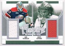 2013-14 BETWEEN THE PIPES ASPIRE JAKE PATERSON JIMMY HOWARD DUAL JERSEY 2 COLORS