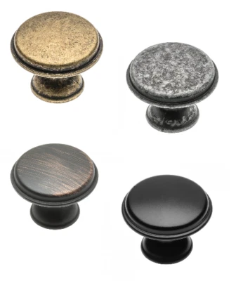 Möbelknopf Türknopf Retro Möbelknauf Türgriff Knopf Ø 28 mm schwarz braun Antik - Bild 1 von 4